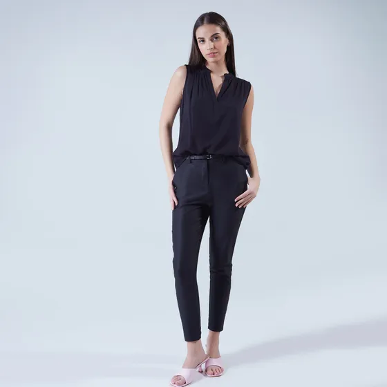 Pantalon Mujer Ostu Chino Negro Algodón 40070482-10