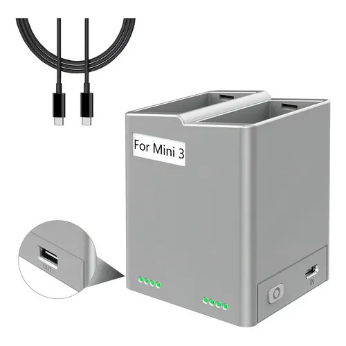 Hanatora Hub de carga de batería bidireccional y verifica el nivel de batería para DJI Mini 4K/2/SE Drone, carga dos baterías en secuencia, accesorios de cargador Hanatora Hub de carga de batería bidireccional y verifica el nivel de batería para DJI Mini 4K/2/SE Drone, carga dos baterías en secuencia, accesorios de cargador