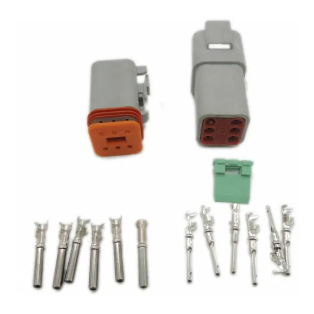 Juego 3 Conector Deutsch 6 Pin Catterpillar 16-22awg E