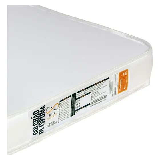Colchão Para Cercado/chiqueirinho 100x70 Bello Conforto Cor Branco