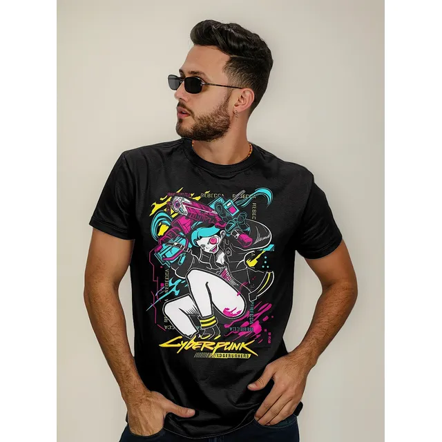 Remera Cyberpunk 2077 Edgerunners Rebecca Anime Estampada