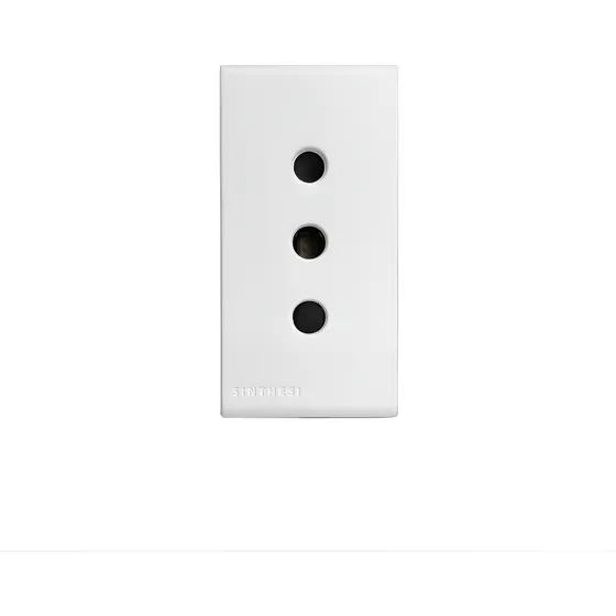 Modulo Tomacorriente Sinthesi 10a 250v 2p+t S33 Blanco Mate