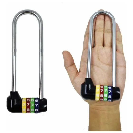 5 4.9 in Largo Viga Grillete Gimnasio Cerradura 4 Digito