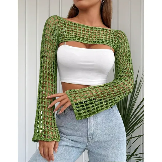 Torera Bolero Cuello Redondo Manga Larga Varios Colores