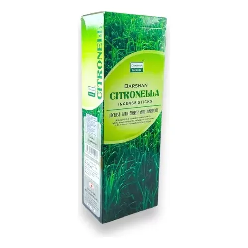 Caja De 6 Exagonos Incienso Darshan Citronela Anti Mosquitos