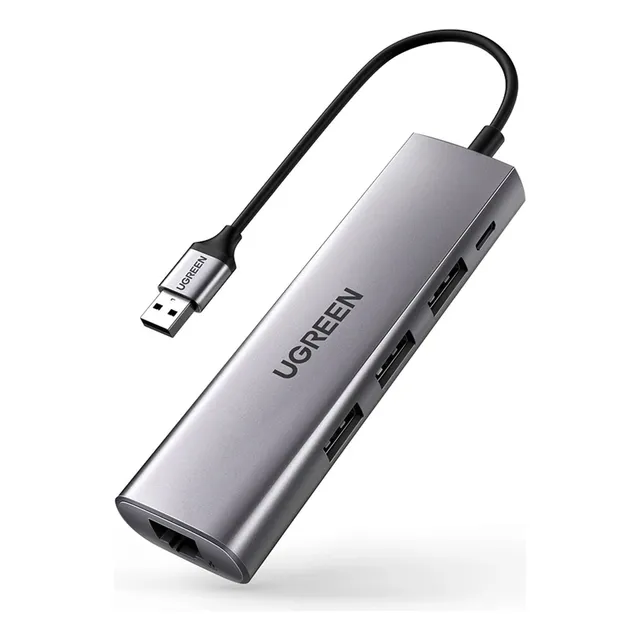Ugreen 60812 Hub Usb-a 5 En 1, Negro, 3 Usb 3.0