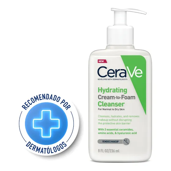 Limpiador Cerave Hidratante Crema-espuma 236 Ml
