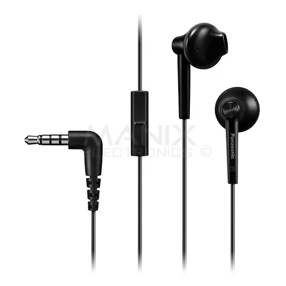 Audifonos Panasonic Manos Libres Comfort Fit In-ear Rp-tcm55 Color Negro | Cuotas sin interés