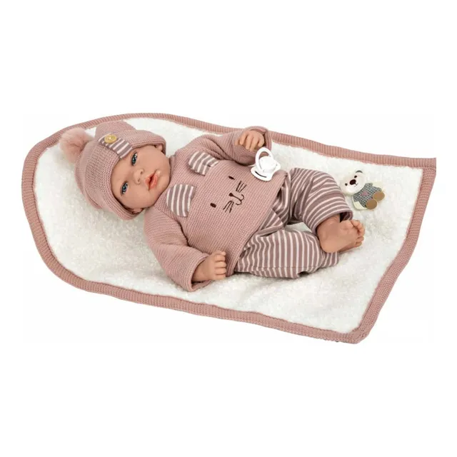 Muñeca Elegance 40cm Andie Rosa Manta