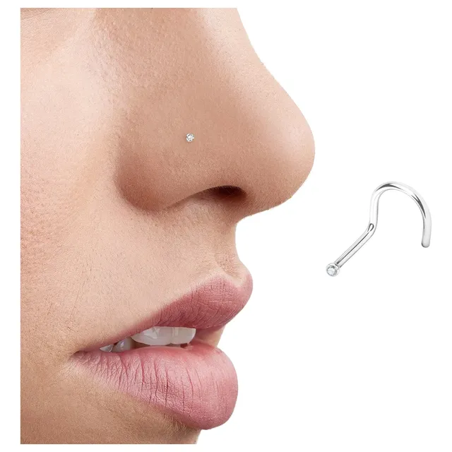 Piercing Nostril Mini Ponto Prata 925