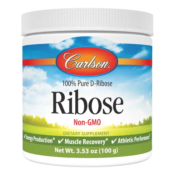 Carlson - Ribosa, D-ribosa 100% Pura, Sin Ogm, Producto Ener