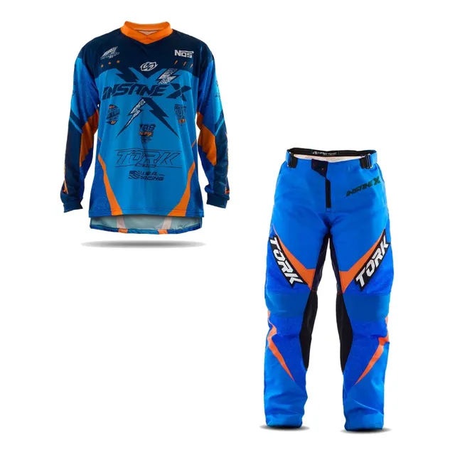Conjunto Insane Proteção Roupa Calça Camisa Motocross Trilha