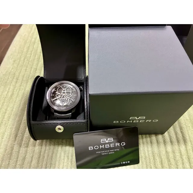 Reloj Bomberg Bb-01 Black Skull Negro Negro Negro