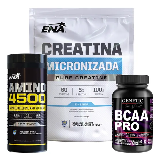 Bcaa Amino 4500 Creatina Ena Crecimiento Muscular Definido