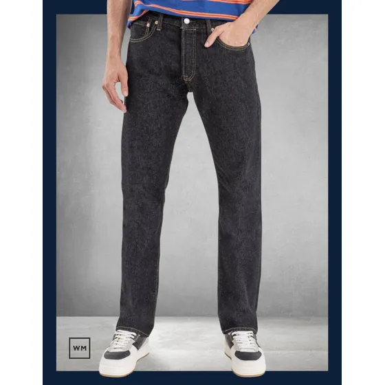 Jean Levis 501 Straight Fit Hombre | Negro Industrial