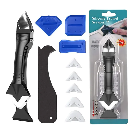 Kit De Herramientas De Raspador De Silicona 3 En 1 Para Junt