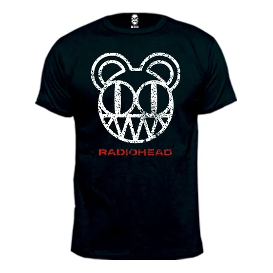 Remera Radiohead Logo 100% Algodón Premium Peinado