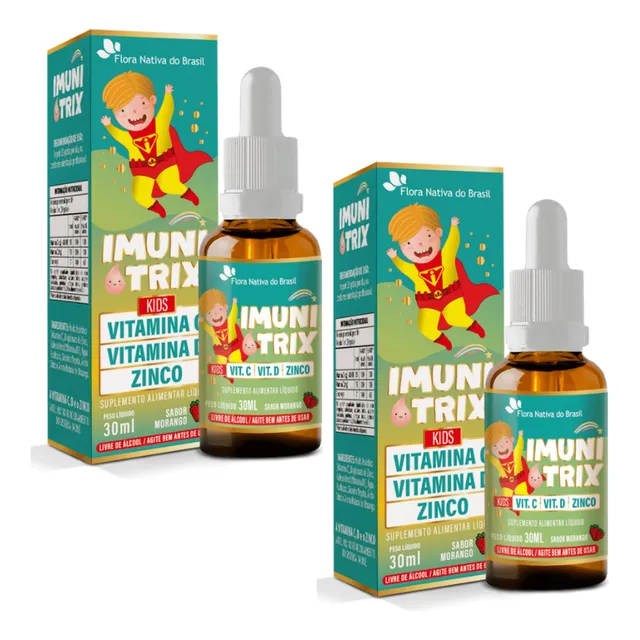 2x Imunitrix Kids Vitamina C+d+zinco Flora Nativa Do Brasil