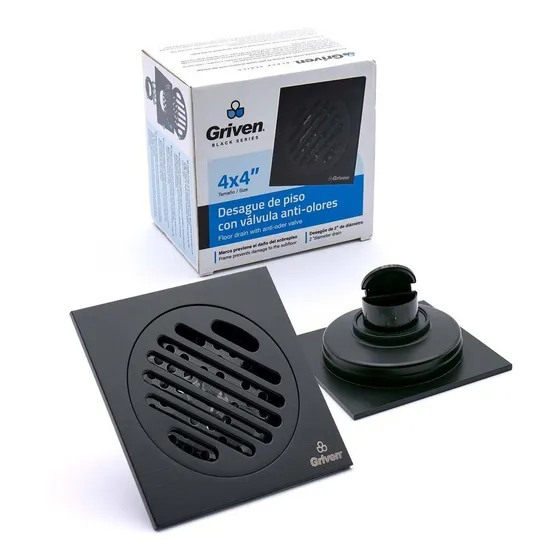 Rejilla Cuadrada Anti-olores Acero Inox Negro 4×4 Tubo 2