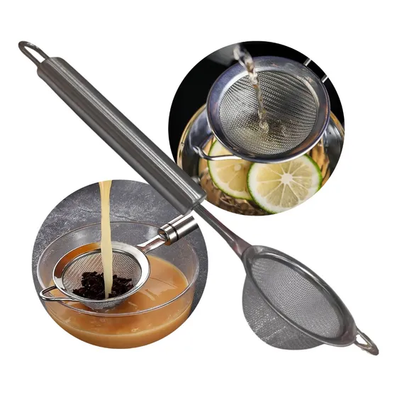 Mini Colador De Te Infusiones Acero Inoxidable Con Mango