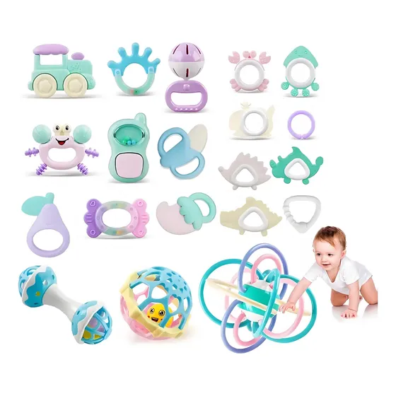Set Mordedores Para Bebé 20 Pcs Juguete Rasca Encías Dientes