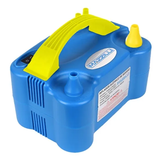 Inflador Compressor Balão Bexiga Com 2 Bicos