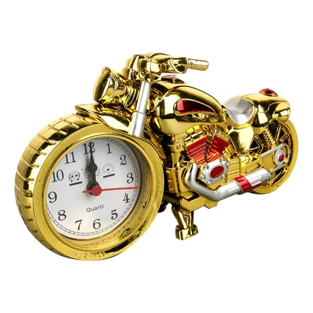 Reloj Despertador Motocicleta Vintage Alarma De Mesa Moto