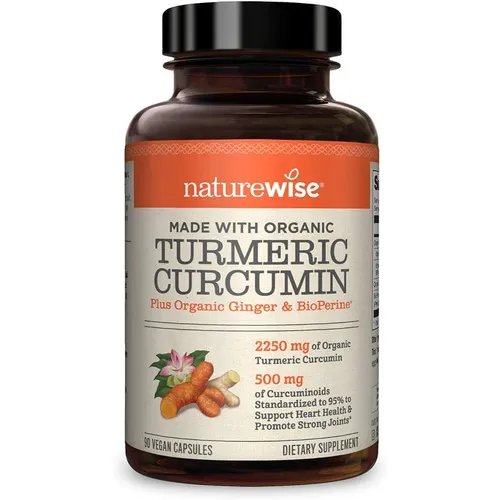 Naturewise Turmeric Cúrcuma, 90 Capsulas Veganas Sabor Neutro