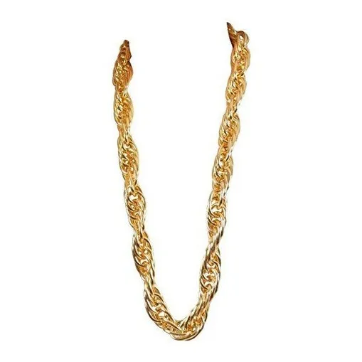 Cadena De Rapero Dorado De 40 Pulgadas