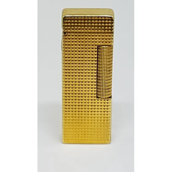 Dunhill Isqueiro Suiço Banho De Ouro Original No Estado