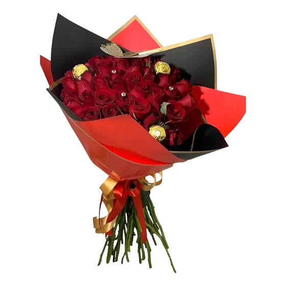 Ramo Rosas Bouquet Rosas Ramo Buchón Flores A Domicilio Cdmx