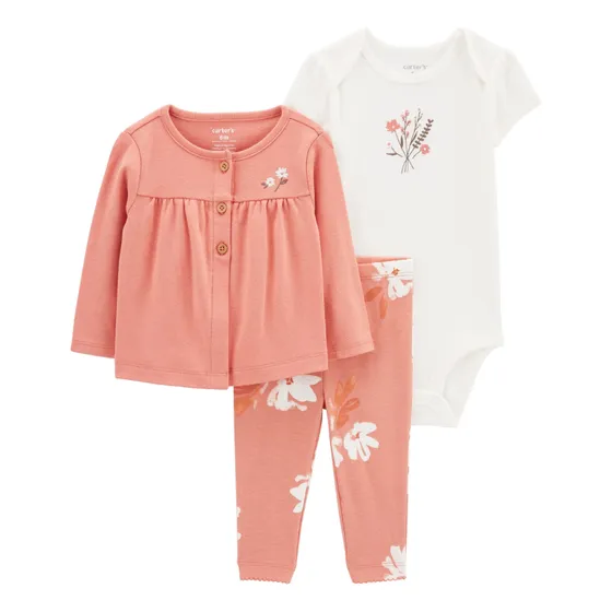 Conjunto De Flores 3 Pzs 9210 Carter's