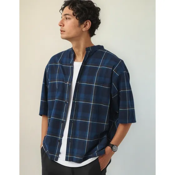 Hombre Camisa Cuadros Camisa Leñadora Hombre Verano  Camisa