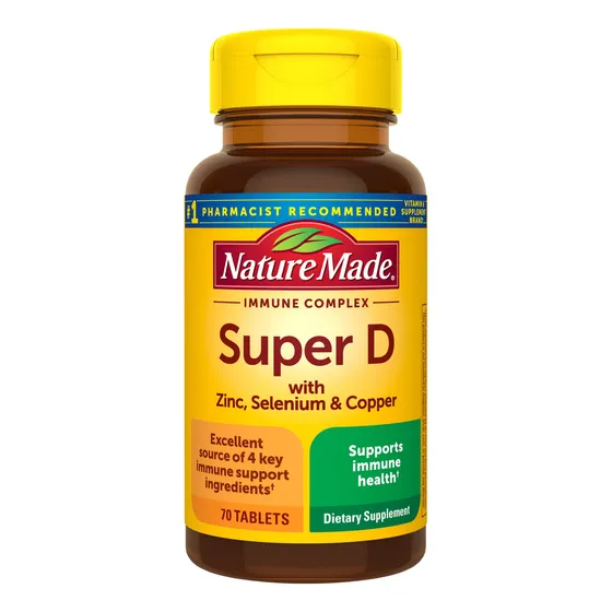 Suplementos Nature Made Super Vitamina D Inmune Complex 70 T