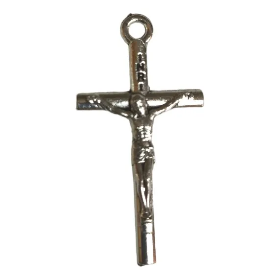 Crucifijo Metálico Con Cristo De 4 Cm - 5 Pzs