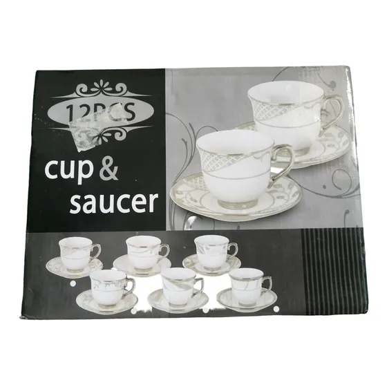  Juegos De Tazas Pequeñas 12 Piezas Marca Cup & Saucer 