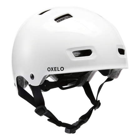 Capacete Para Patins - Skate - Patinete E Bicicleta Mf500 Cor Branco Tamanho M/55-59cm Capacete Para Patins - Skate - Patinete E Bicicleta Mf500 Cor Branco Tamanho M/55-59cm