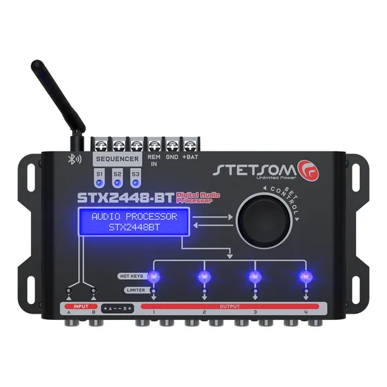 Processador De Áudio Stetsom Digital Equalizador Stx2448 Bt