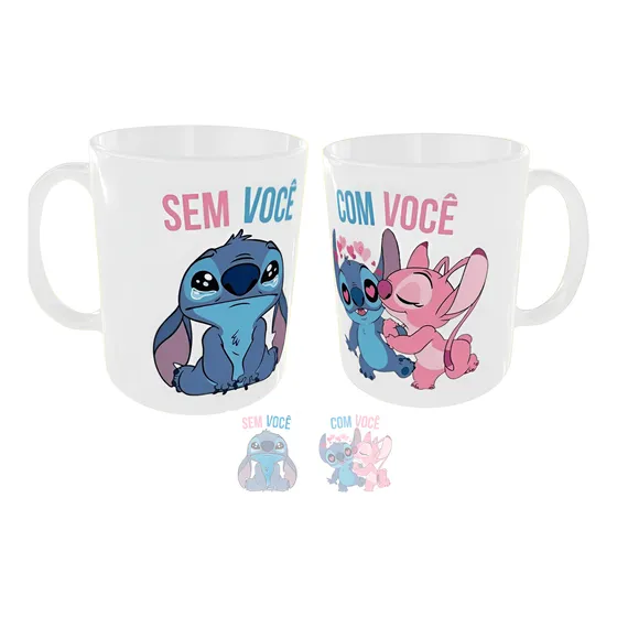 Caneca Stich Porcelana 325ml Personalizada Resistente