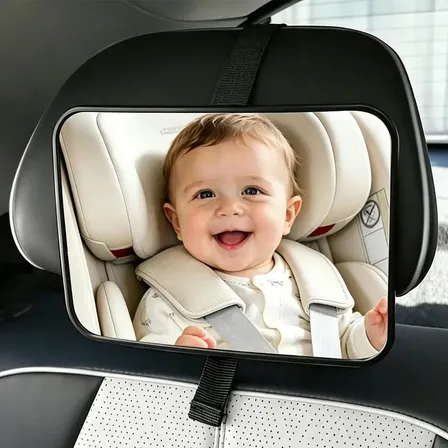 Espelho Interno Bebê Segurança Retrovisor Para Back Seat Preto