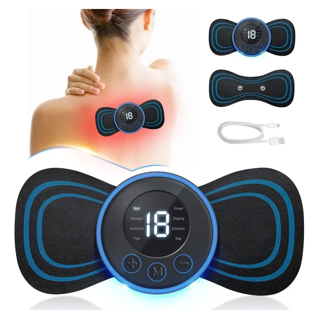 Mini Masajeador Cervical Cuello Y Espalda Tens Recargable