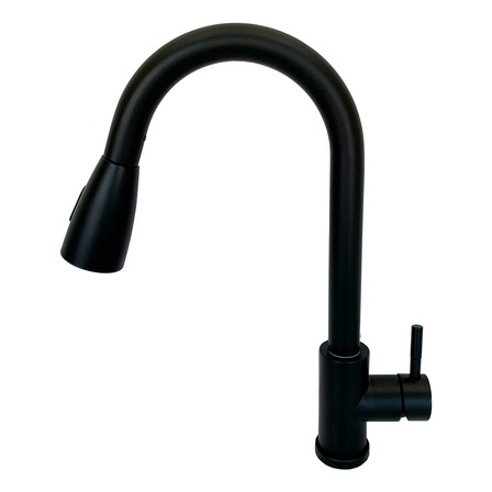 Torneira Gourmet Clean Cozinha Bancada Monocomando Preta Acabamento Mate Cor Preto Torneira Gourmet Clean Cozinha Bancada Monocomando Preta Acabamento Mate Cor Preto