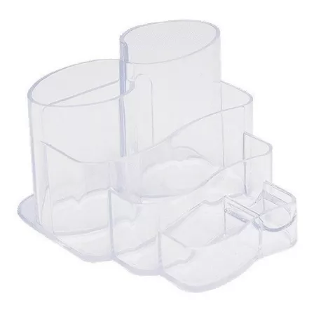 Porta Caneta Organizador De Mesa 7 Divisões Dello Cor Cristal