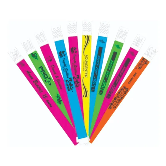 100 Pulseira Identificação Personalizada Balada Neon Festa Cor Definir Com Vendedor