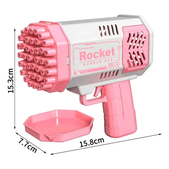 Pistola De Burbujas Bazooka  Rosa