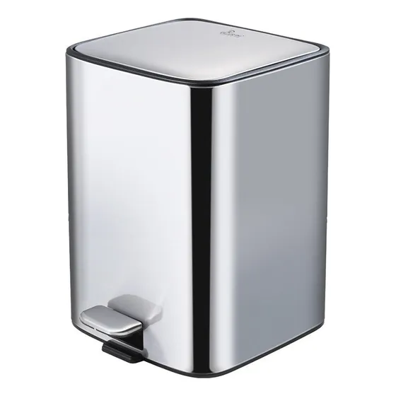 Papelera Brushed De Pedal Con Freno 18l Marca Bari
