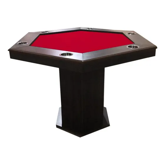 Mesa De Poker Cartas Profesional Hexagonal 6 Jugadores Paño