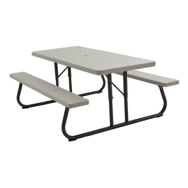 Mesa De Picnic Rectangular 1.83m Lifetime Color Gris