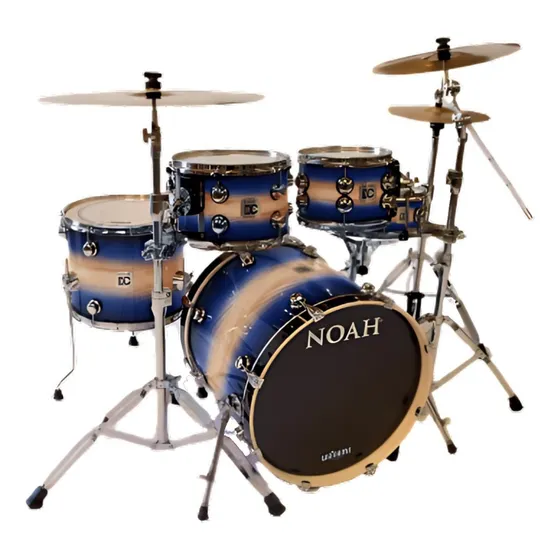 Bateria Noah Dc5 Series 20/14/12/10/14 Wood Blue Fade C/ Pra