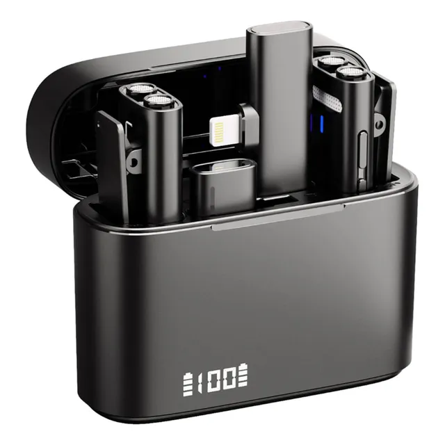 Micrófono Hippo Lavalier M31 Doble Receptor Tipo-c/lightning